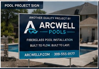 ArcWell pool project sign